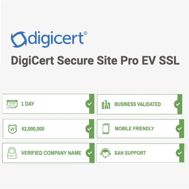 DigiCert Secure Site Pro EV-Single Domain SSL