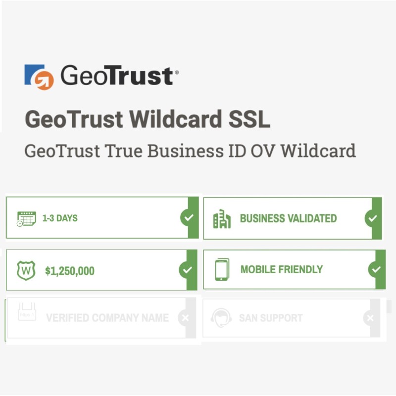 GeoTrust TrueBusiness ID Standard Wildcard
